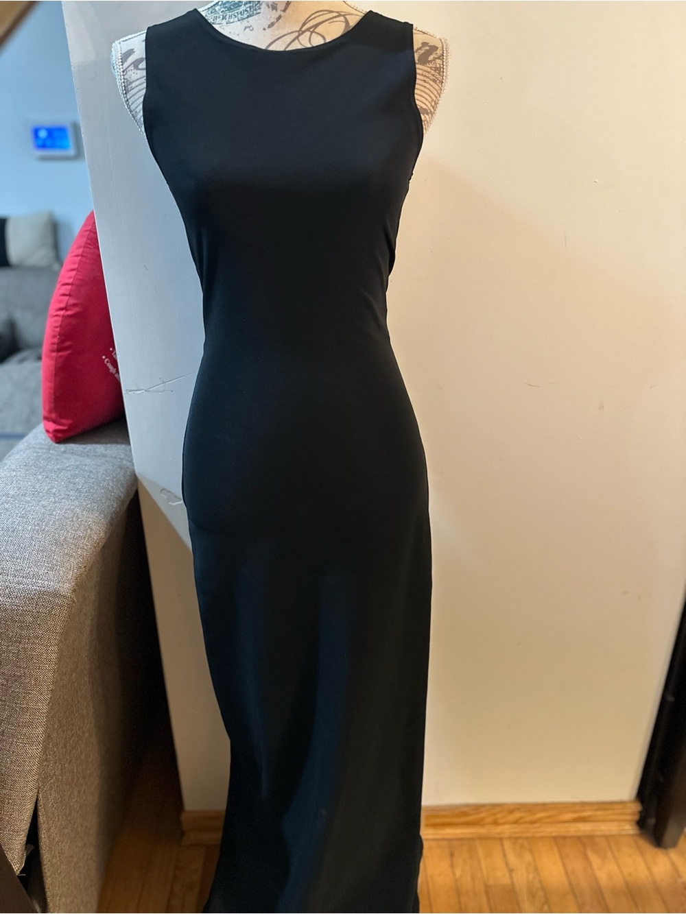 Gianfranco Ferre Black Sleeveless Maxi Dress